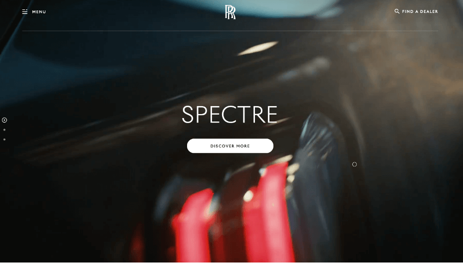 Screenshot of the Rolly Royce website