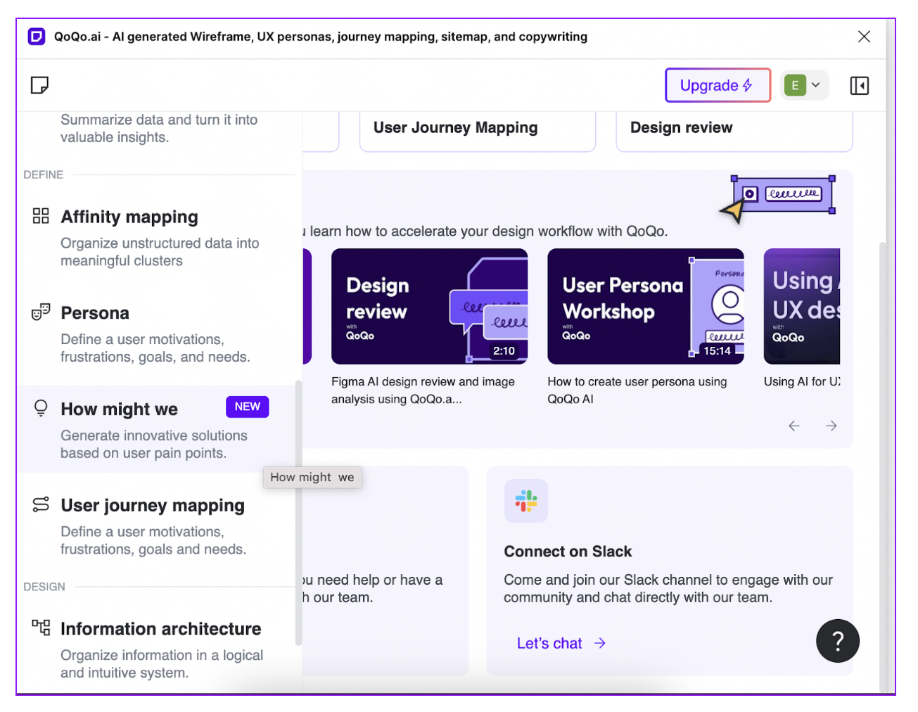 Screenshot of the design review page