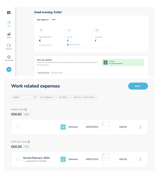 Screenshot of the Splitify bill-splitting web app