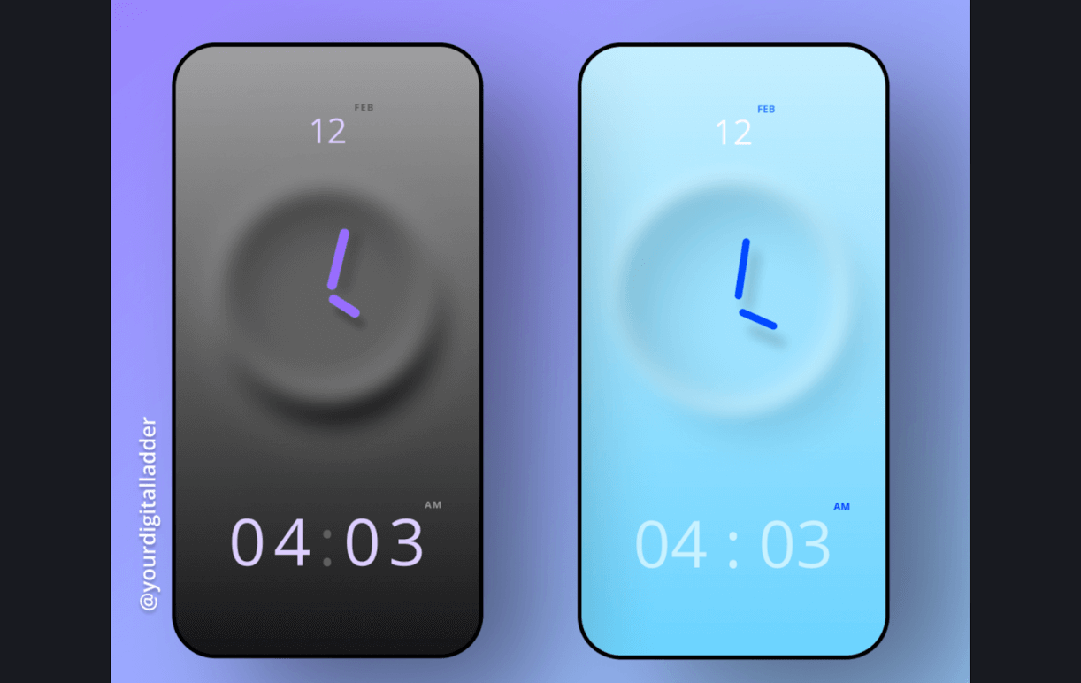 screenshot of the Digital clock design by Gagandeep Singh 