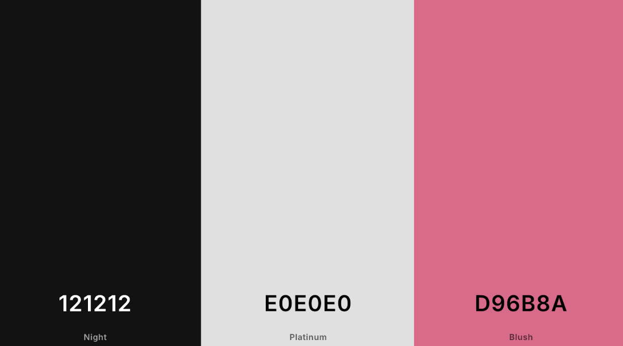 Screenshot of colour palette