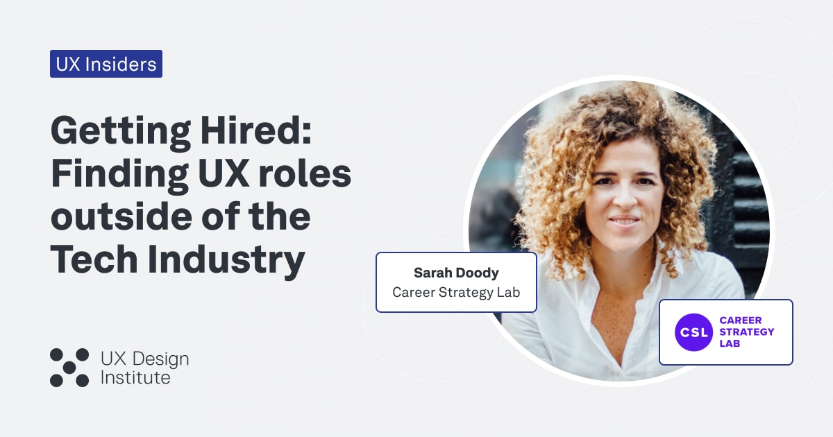 Finding UX roles outside of the Tech Industry with Sarah Doody | UX ...